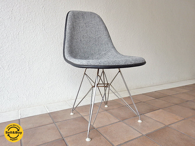 ハーマンミラー Herman Miller USA 55～70's ビンテージ 2nd サイドシェルチェア VTG エッフェルベース = DSR ～ ミッドセンチュリーを代表する チャールズ&レイ ・ イームズ C&R. Eames 不朽の名作チェア！ 希少な マハラム maharam 社製 アレキサンダージラルド Alexander Girard デザイン ファブリック & ブラックシェル 仕様！！ ～ 【 買取と販売とレンタルのお店 】