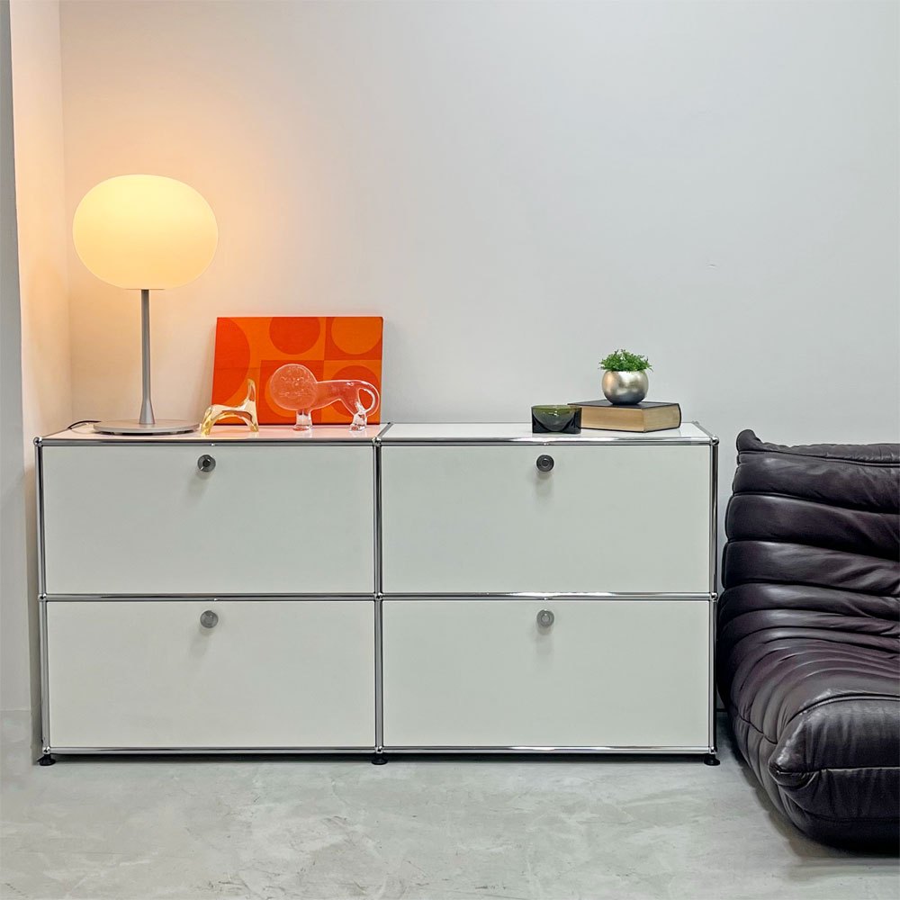 【祖師ヶ谷大蔵店】USMハラー USM Haller モジュラーファニチャー キャビネット シェルフ 2列2段 ドロップダウンドア×2＋エクステンションシェルフ ×2 買取させていただきました。