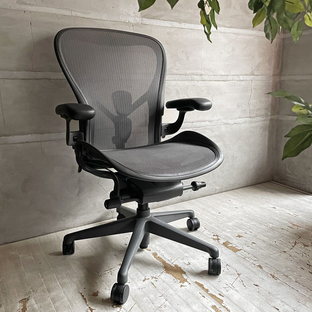 【学芸大学店】ハーマンミラー Herman Miller アーロンチェア リマスタード フル装備 Cサイズ デスクチェア オフィスチェア グラファイトベース ポスチャーフィットSL 買取させていただきました。