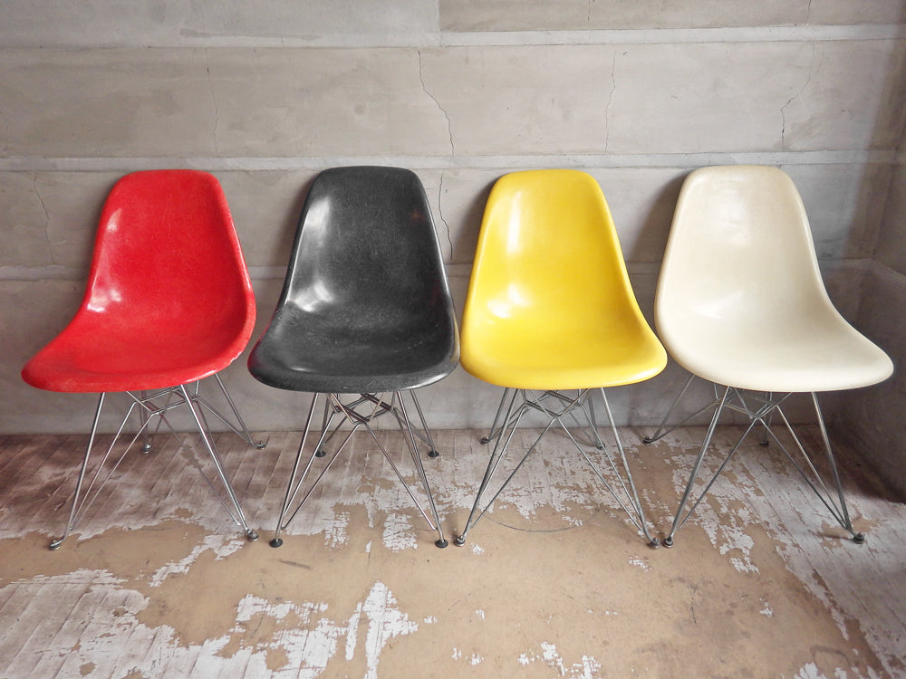 ハーマンミラー Herman Miller サイドシェルチェア 2nd＆3rd ビンテージ FRP製 エッフェルベース C&R イームズ 4脚 中古品 買い取りしました。