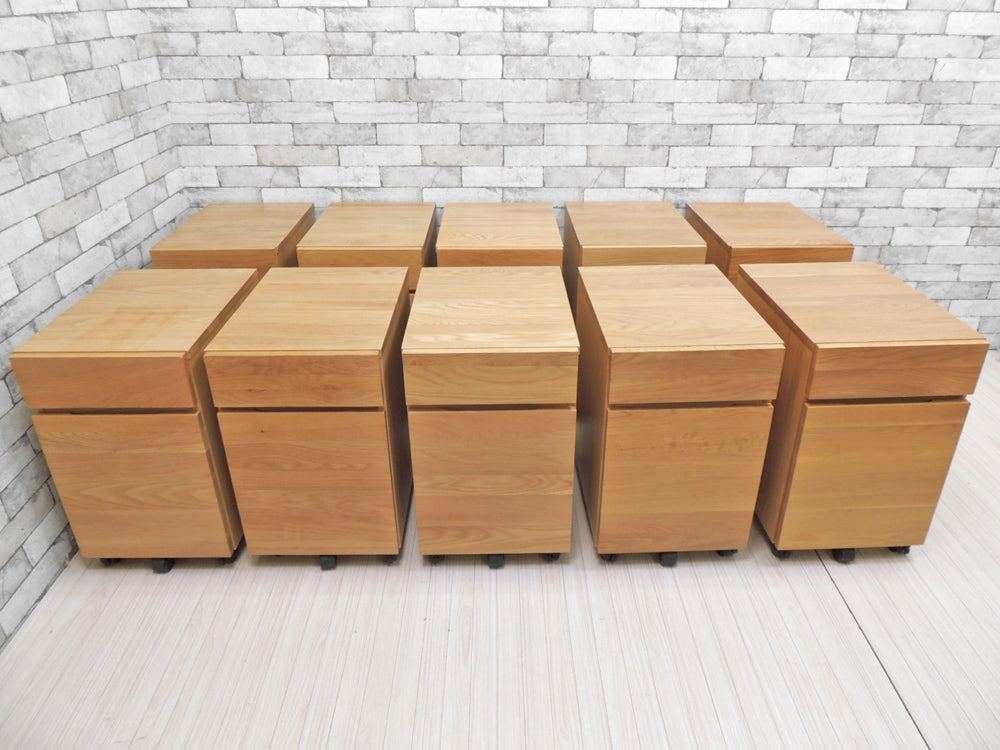 無印良品 MUJI オーク材 デスクワゴン 袖机 ナチュラル キャスター付き 10台 中古品 買い取りしました。
