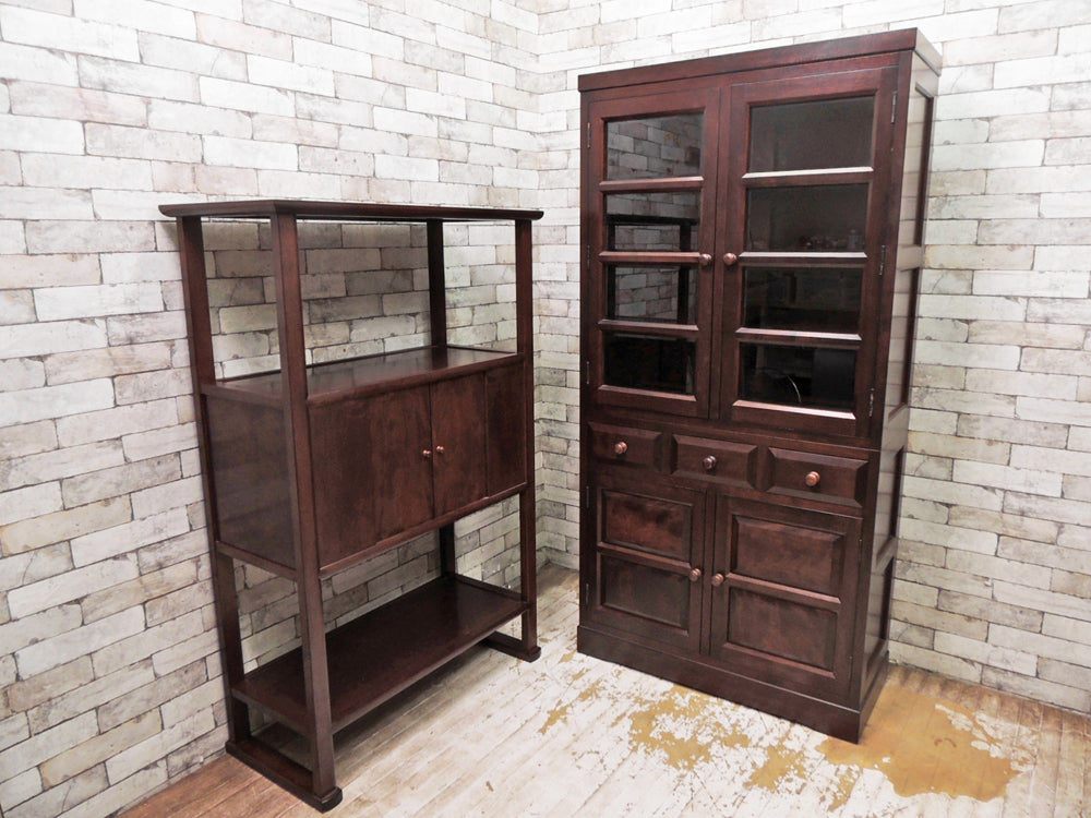 松本民芸家具 食器棚 K-Ⅱ型 抽斗3杯 オーダー品 & 朝鮮棚 #506型 ミズメザクラ 和モダン 国産家具 中古品 買い取りしました。