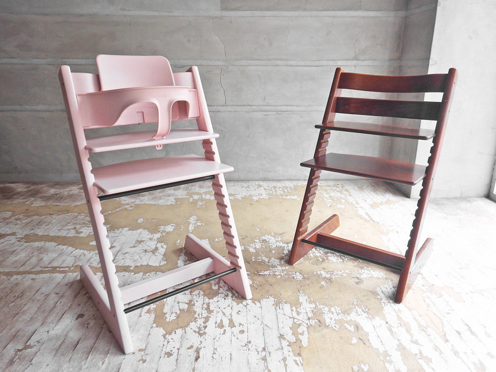 ストッケ STOKKE トリップトラップ TRIPP TRAPP 新型後期 ブラウン ＆ 新型後期 セレーヌピンク ベビーチェア 北欧 ノルウェー 中古品 買い取りしました。