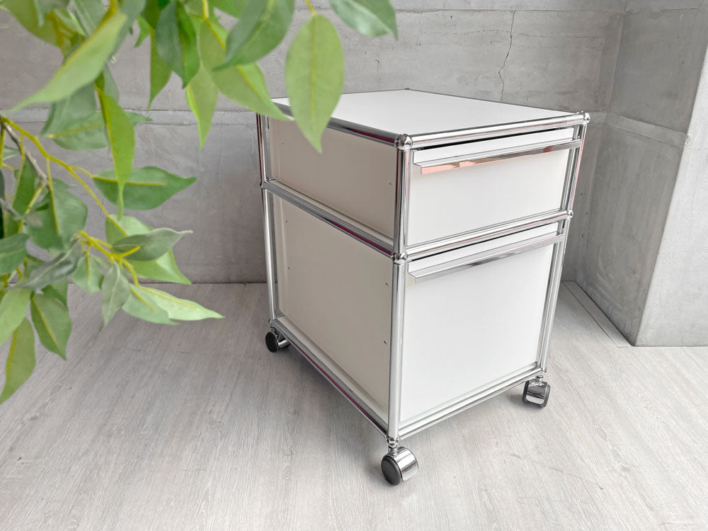 ユーエスエムハラー USM Haller モジュラーファニチャー Modular Furniture ハラーシステム ロールボーイ デスクワゴン デスクキャビネット ホワイト ～小さな働きもの～