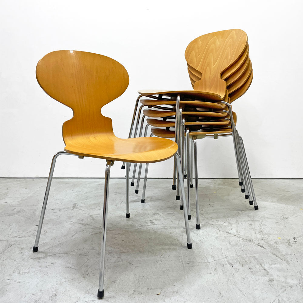 【祖師ヶ谷大蔵店】フリッツハンセン Fritz Hansen アントチェア 4本脚 ナチュラルビーチ ラッカー アルネ・ヤコブセン 北欧家具 6脚 買取させていただきました。