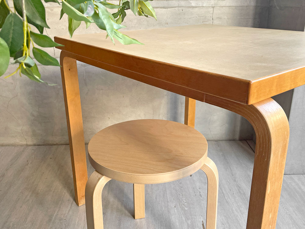 アルテック artek 50s ビンテージ アアルトテーブル ダイニングテーブル リノリウム×バーチ アルヴァ・アアルト 北欧家具 ～フィンランド産名ビンテージ～