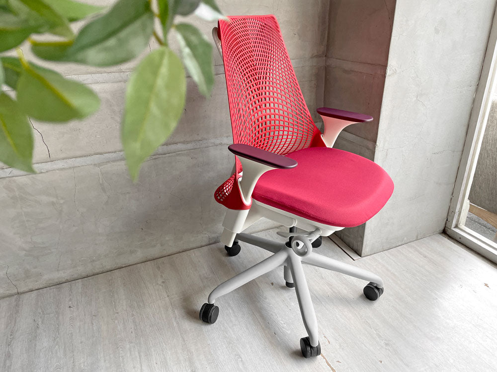 ハーマンミラー Herman Miller セイルチェア Sayl Chair サスペンションミドルバック オフィスチェア レッド ～吊り橋から着想を得たチェア～