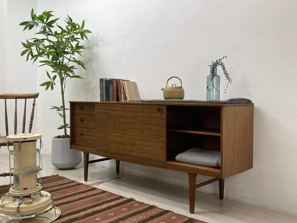 ネイサンファニチャー NATHAN Furniture サイドボード アフロモシア材 60's UKビンテージ 英国家具 北欧スタイル～自然の豊かさ感じる～