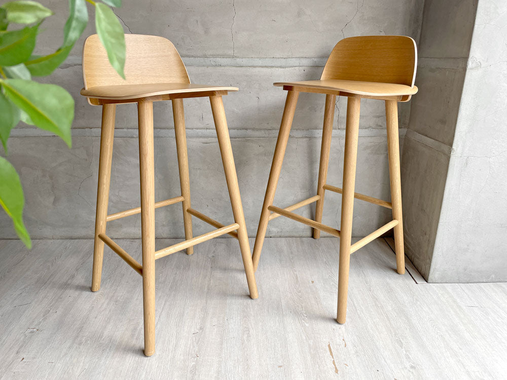 ムート Muuto ナードバースツール SH75cm デビッド・ゲックラー David Geckeler オーク材 北欧 デンマーク 定価\97,900- ～進化を続ける北欧デザイン～
