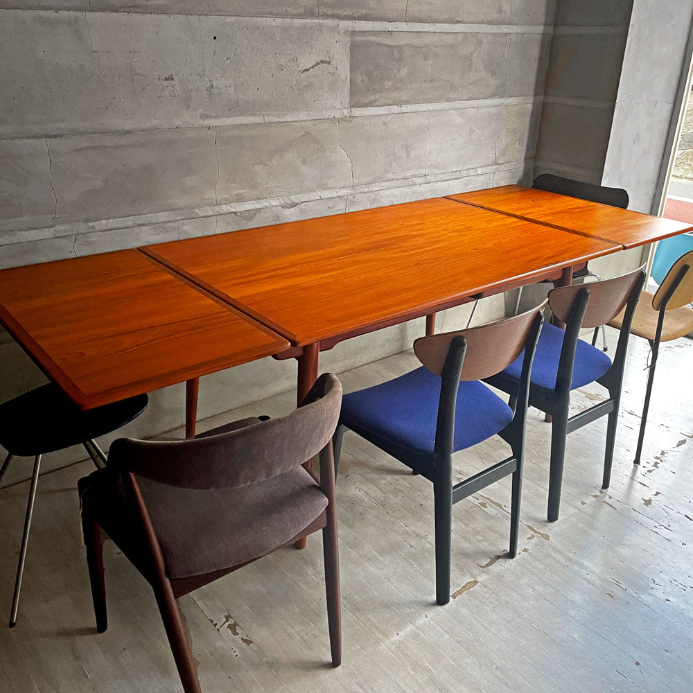 アンドレアス・タック Andreas Tuck エクステンション ダイニングテーブル AT312 伸長式 拡張 チーク材 ハンス・Ｊ・ウェグナー デンマークビンテージ 北欧家具 ～ ウェグナーの美学を宿すエクステンションテーブル ～