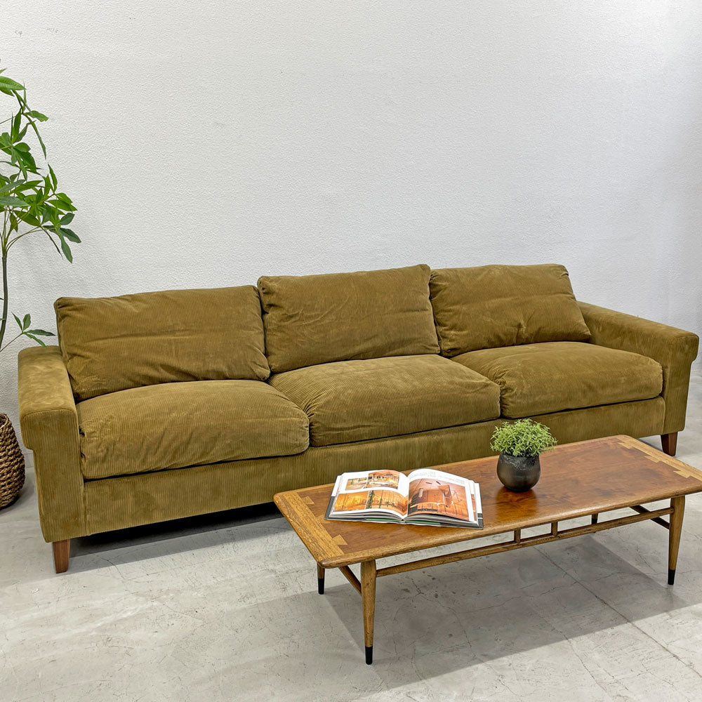 トラックファニチャー TRUCK FURNITURE FKソファ ディーパー FK SOFA DEEPER 4.5シーター コーデュロイ フェザークッション 定価720,500円 ～コーデュロイで魅せるUSビンテージスタイル～