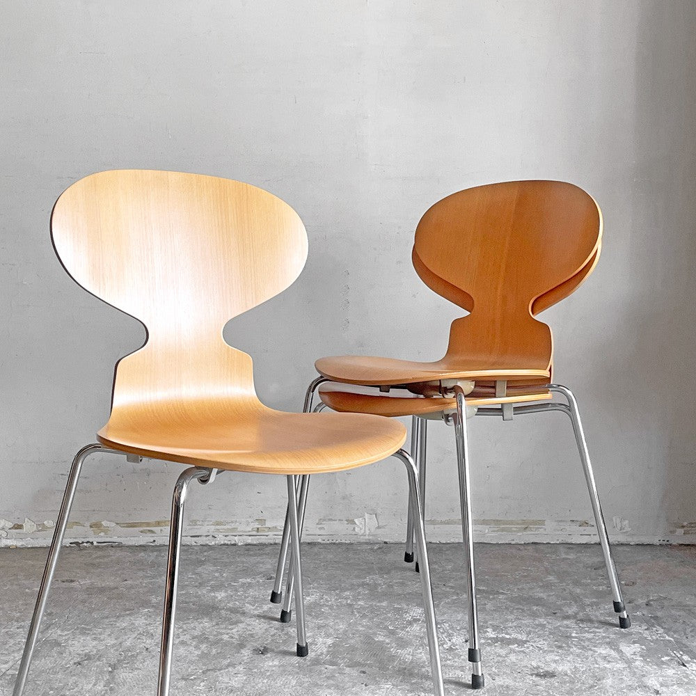 【自由が丘店】フリッツハンセン Fritz Hansen 3101 アリンコチェア アントチェア 4本脚 ナチュラルビーチ ラッカー仕上げ アルネ・ヤコブセン 計3脚 買取させていただきました。