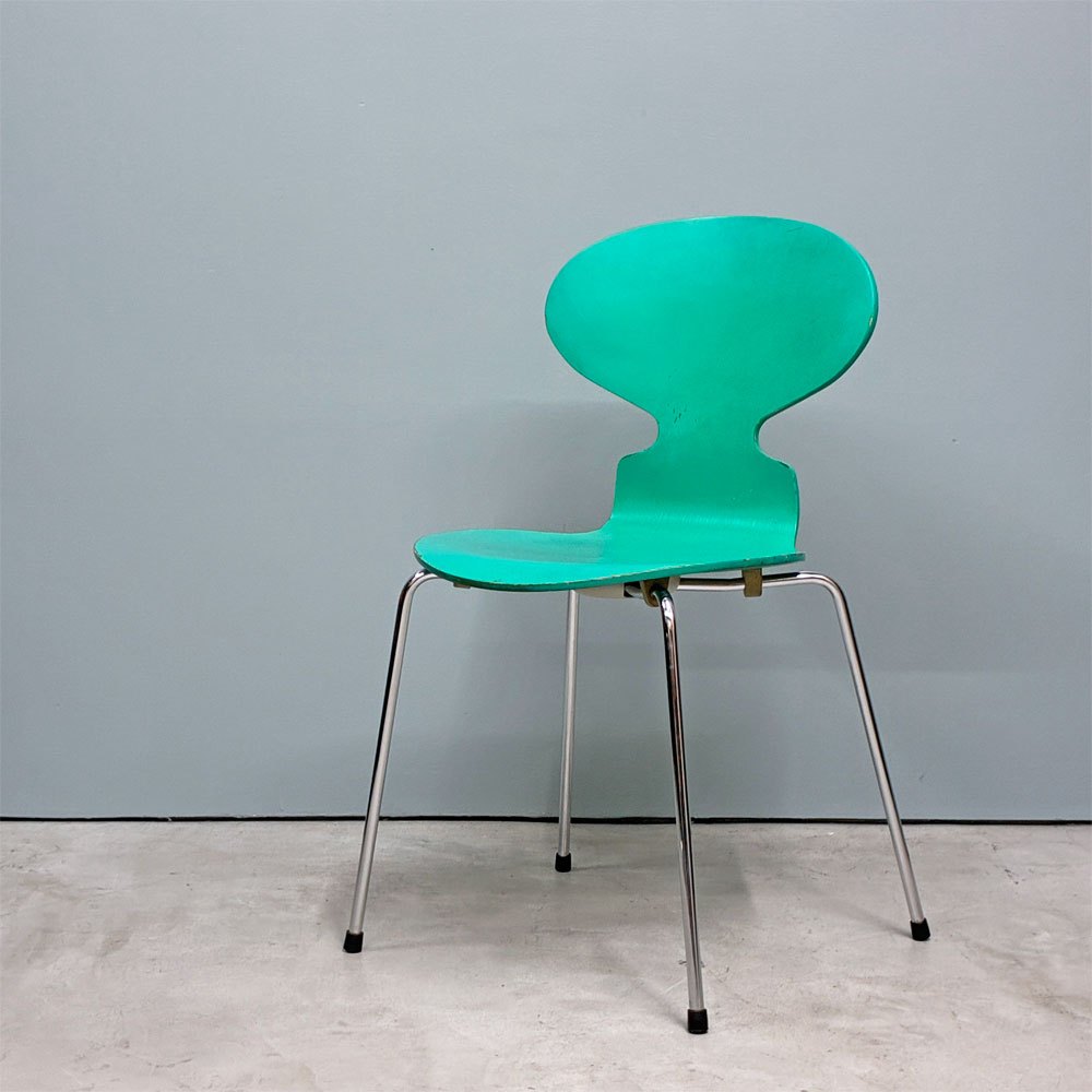 【経堂店】フリッツハンセン Fritz Hansen アントチェア アリンコチェア 4本脚 3101 ラッカー グリーン系 アルネ・ヤコブセン 北欧家具 買取させていただきました。