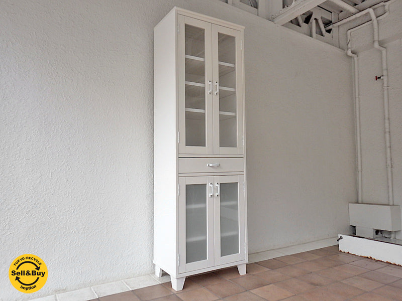 モモナチュラル Momo Natural ランド LAND カップボード 600 スリム食器棚 パイン材 ホワイトペイント ～ 清潔さを感じさせるホワイトペイントのカップボード ～ 【 買取と販売とレンタルのお店 】