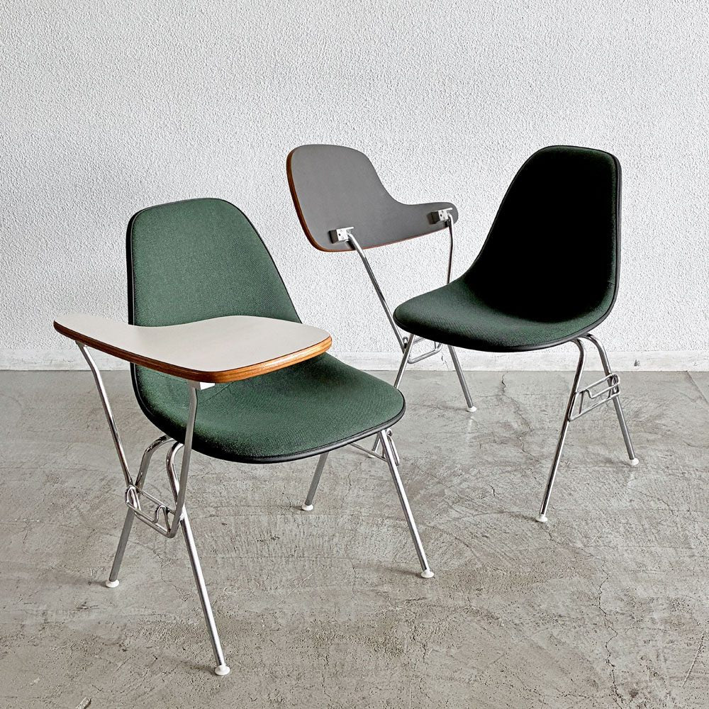 【登戸BASE店】ハーマンミラー Herman Miller サイドシェルチェア セカンド 2nd ビンテージ アプホルスター スクールベース 肘掛けテーブル付 イームズ ミッドセンチュリー 計2脚 買取させていただきました。
