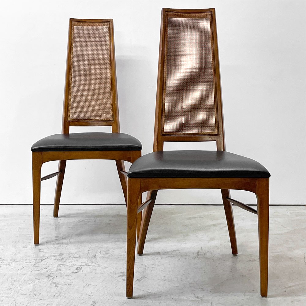 【祖師ヶ谷大蔵店】レーン LANE リズム Rhythm ハイバックチェア ウォールナット材 ラタンバック サイドチェア USビンテージ 60s' Vinatge ミッドセンチュリーモダン A 買取させていただきました。