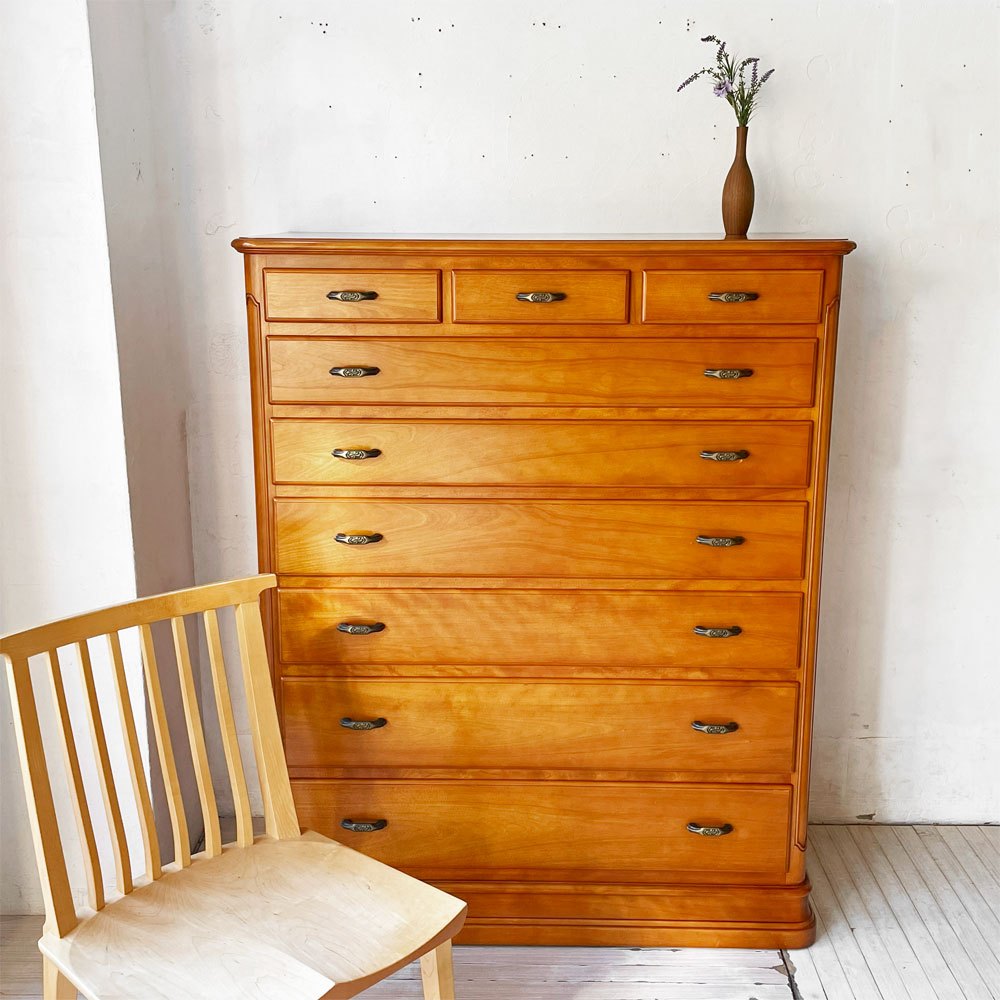 【下北沢店】横浜ダニエル DANIEL エトランジェ Etranger チェストナイン E-105 9杯抽斗 樺桜材 アーリーアメリカン クラシカル 買取させていただきました。