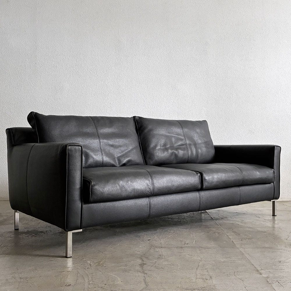 【登戸BASE店】アイラーセン eilersen ストリームライン STREAMLINE 2.5シーターソファ 本革 レザーソファ ブラック W190cm デンマーク 定価99万円以上 買取させていただきました。
