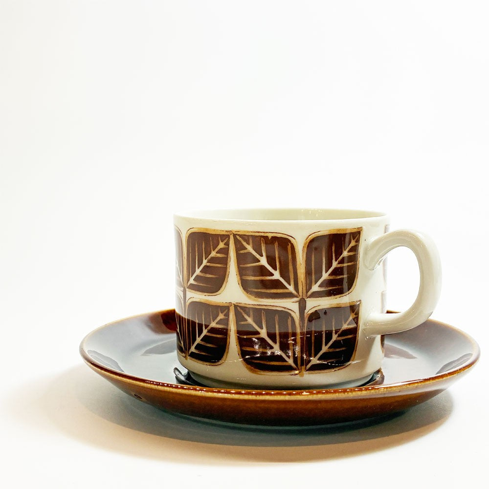 【下北沢店】Gefle ゲフレ / Upsala Ekeby ウプサラエクビー ブルント ブラッド Brunt blad コーヒーカップ＆ソーサー ビンテージ 買取させていただきました。