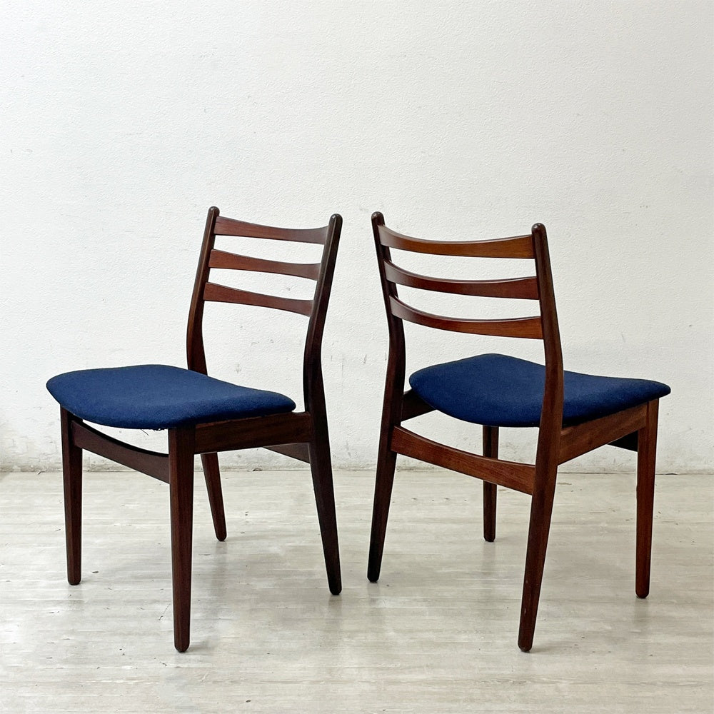 【祖師ヶ谷大蔵店】北欧ビンテージ Scandinavia Vintage ダイニングチェア 無垢材 ファブリック 北欧家具 モダンデザイン 2脚 買取させていただきました。