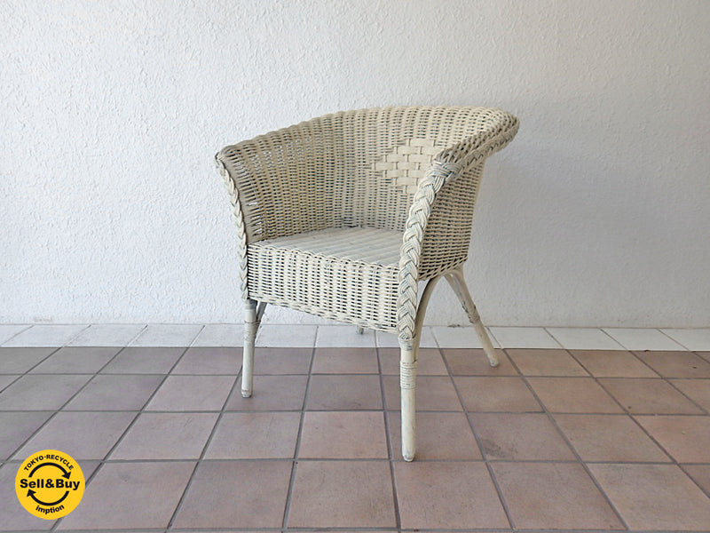 UKビンテージ ペインテッド シャビーシック ラタン チェア 1人掛け ラウンジチェア 籐椅子 アンティーク 新着 中古品 買い取りしました！ 用賀店 出張買取もお任せ下さい。