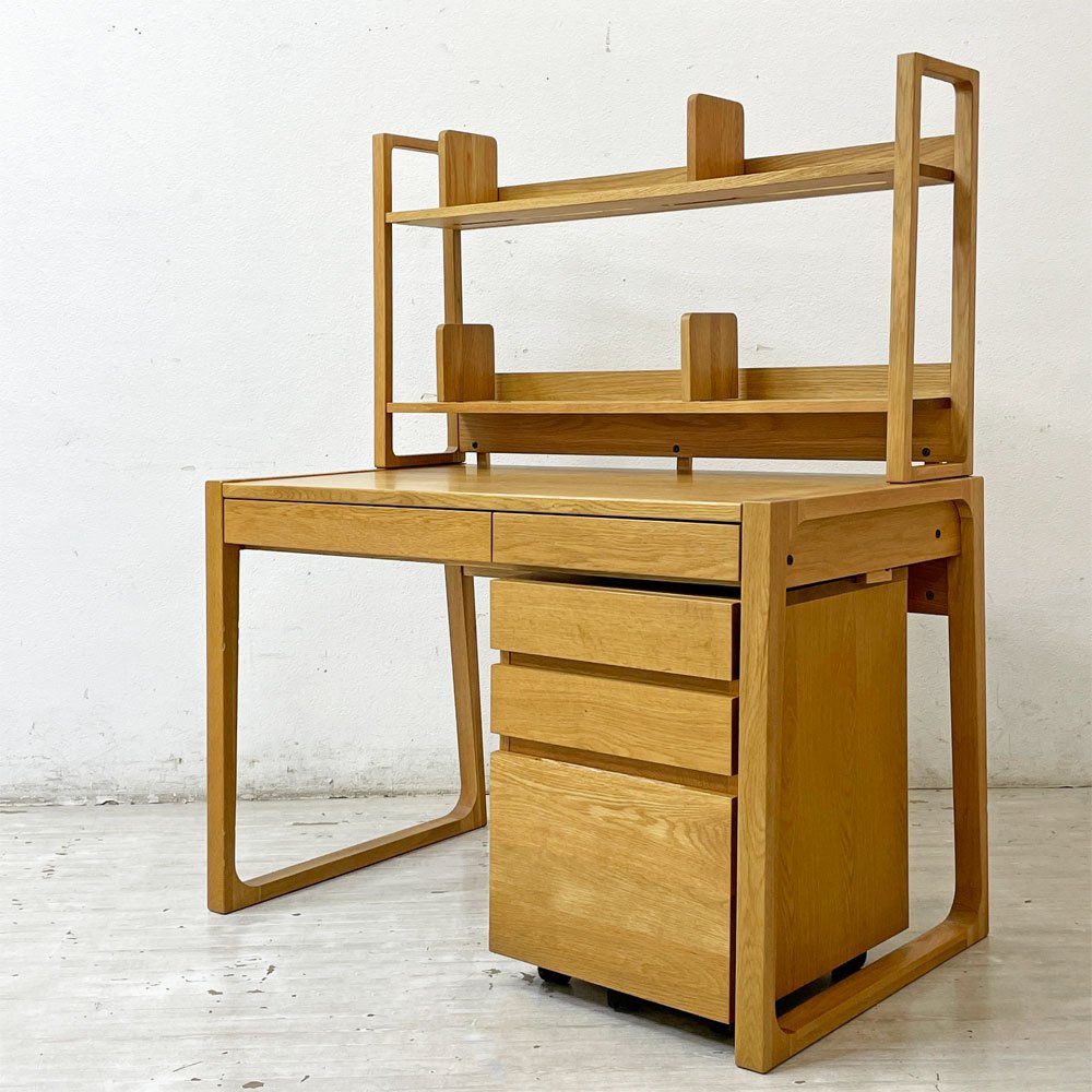 【祖師ヶ谷大蔵店】アクタス ACTUS アクタスキッズ フォピッシュ foppish デスク & ハイタイプ デスクシェルフ＆デスクワゴン セット オーク材 買取させていただきました。
