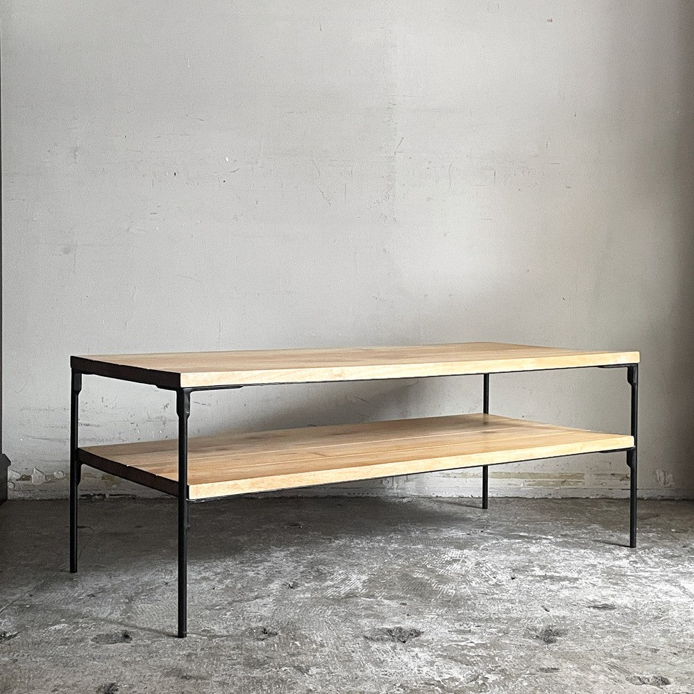 【自由が丘店】ナチュラルデザイン CAKE ローテーブル AVボード Ｗ90cm 無垢材 アイアン インダストリアル 買取させていただきました。