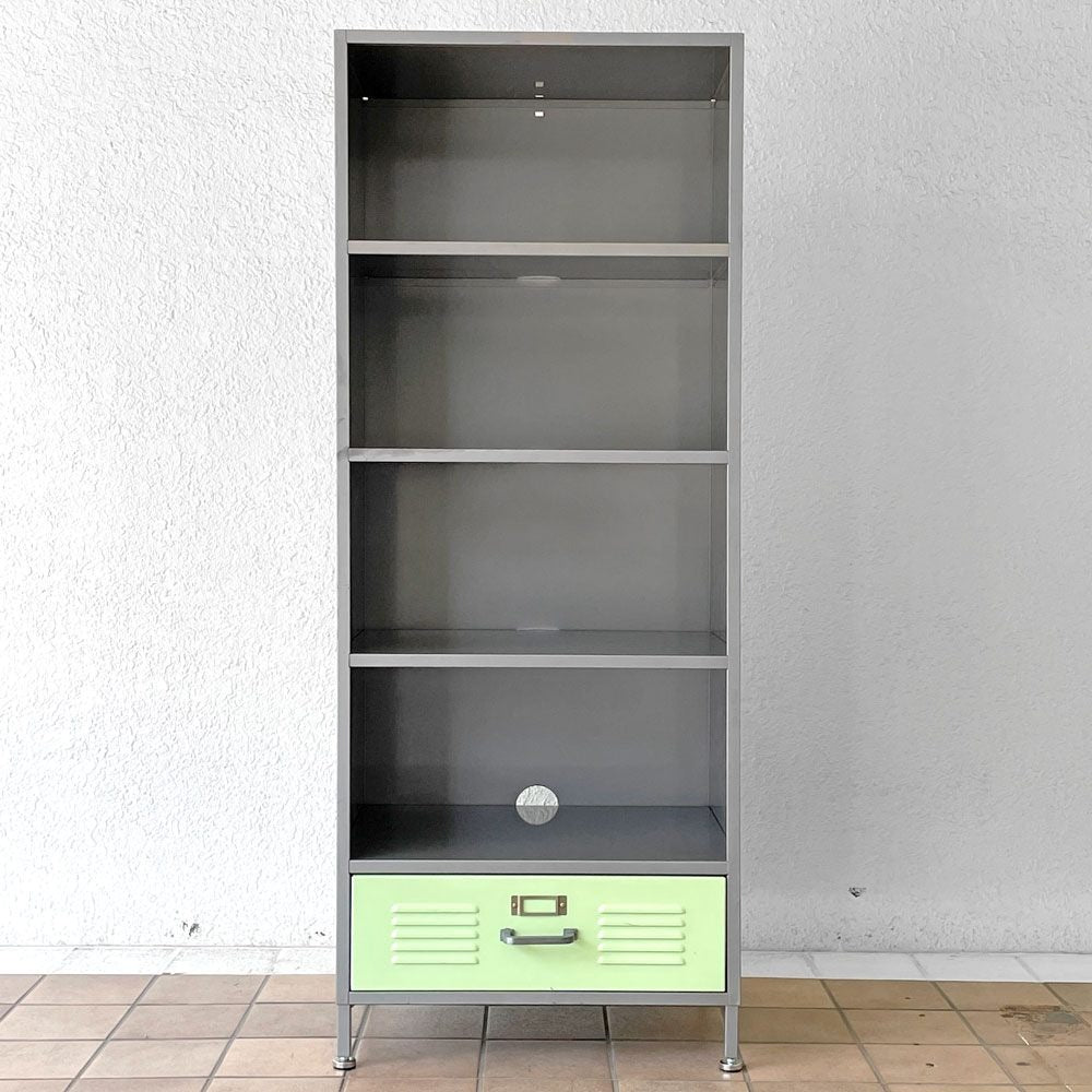 ポッタリーバーン ティーン Pottery Barn Teen ロッカーブックシェルフ Locker Bookshelf 1ドロワー 本棚　～あらゆる個性にスポットを当てる、ポッタリーバーン ティーンのロッカーブックシェルフ。～