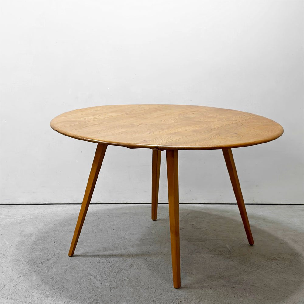 【祖師ヶ谷大蔵店】アーコール ERCOL オールドコロニアル ドロップリーフテーブル バタフライ ダイニングテーブル オーバル 折り畳み式 エルム材 UKビンテージ 英国家具 買取させていただきました。