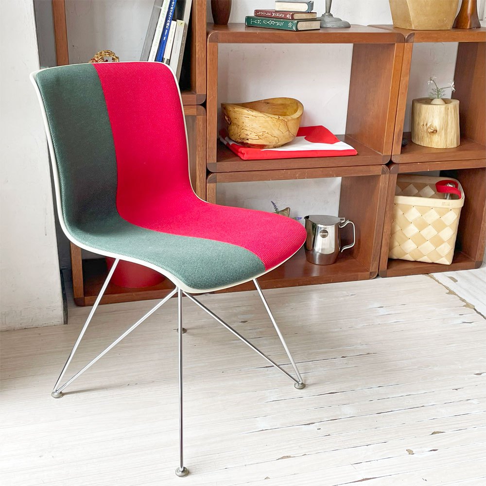 【下北沢店】コトブキ KOTOBUKI サイドチェア FRP製 ホワイトシェル グリーン×レッド ファブリック エッフェルベース 柳宗理 ビンテージ ジャパニーズミッドセンチュリー 買取させていただきました。