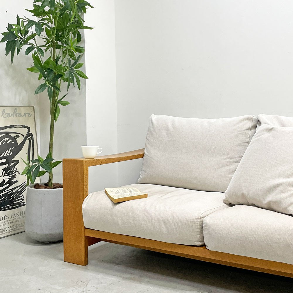 家具蔵 KAGURA モデルノ MODERNO 2Pソファ 2人掛け ナラ無垢材 ファブリック ナチュラルモダン～厳選された木材、職人の技術～