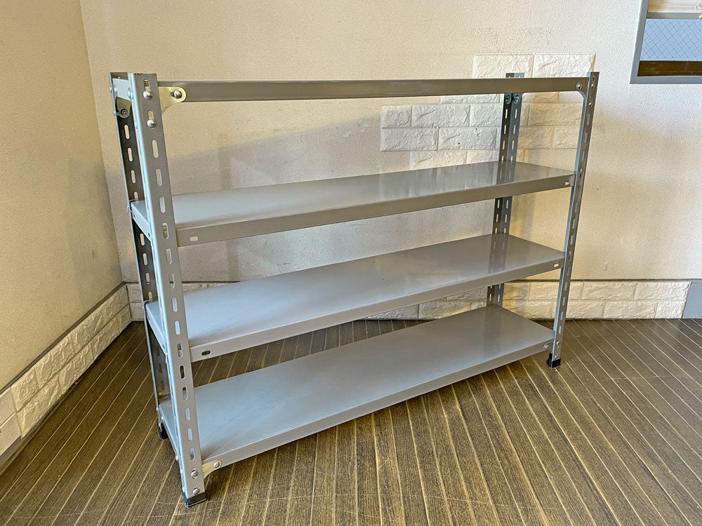 ディーアンドデパートメント D&DEPARTMENT 工業用 スチールシェルフ グレー 4段 ワイド  中古品  買い取りしました。
