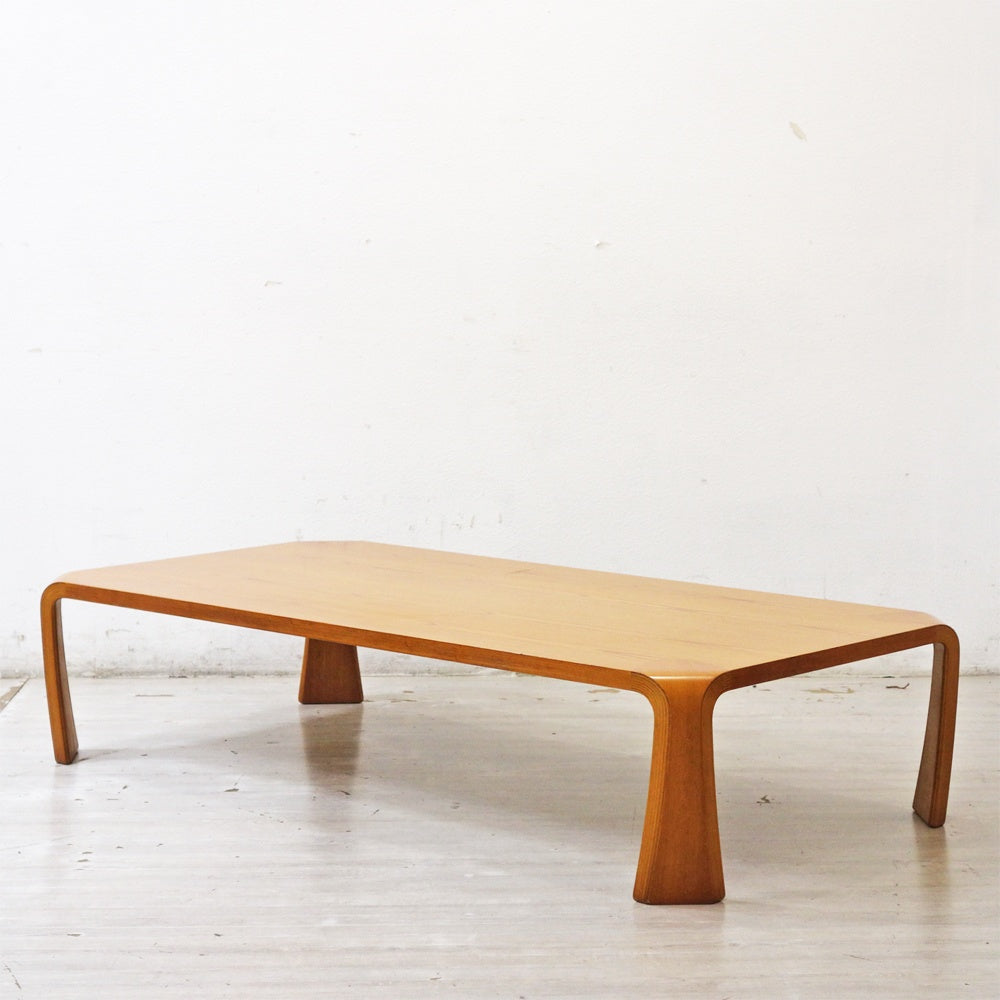 【祖師ヶ谷大蔵店】天童木工 Tendo プライウッド 座卓 欅材 ローテーブル W150cm 乾三郎 デザイン 買取させていただきました。