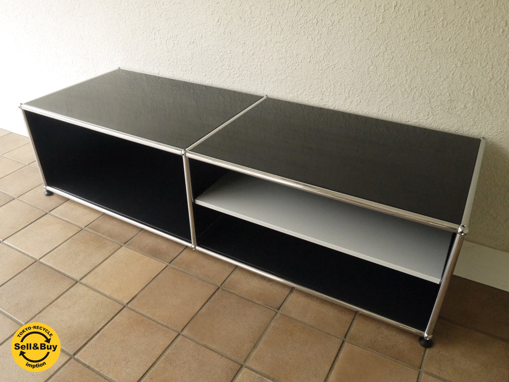 ユーエスエム モジュラーファニチャー USM Modular Furniture USMハラーシステム テレビボード 1500 ＋ オプション 参考価格￥106,973- AVボード オーディオラック TVボード ローボード シアターボード オフィス家具 MoMAパーマネントコレクション 店舗什器 ストレージシステム 新着商品 買い取りしました。