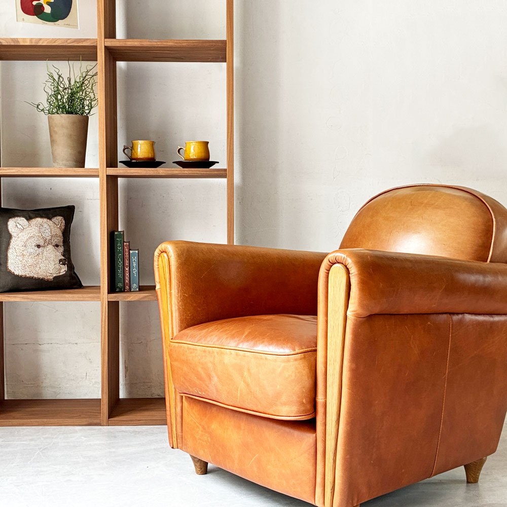 【下北沢店】アクメファニチャー ACME Furniture オーククラブチェア OAKS CLUB CHAIR ラウンジチェア 1Pソファ スムースレザー 本革 オーク材 買取させていただきました。