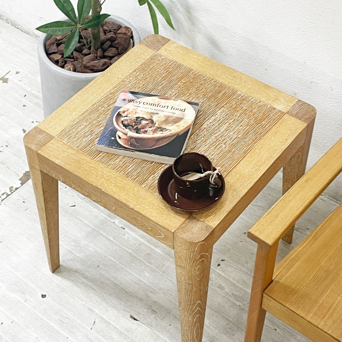 【祖師ヶ谷大蔵店】ナチュラルデザイン スクエア センターテーブル サイドテーブル ローテーブル オーク材 スクエア 50cm 買取させていただきました。