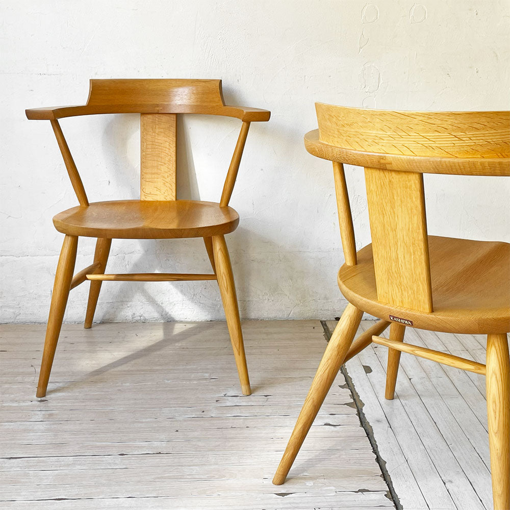 高山ウッドワークス SC1A アームチェア ダイニングチェア オーク材 ウレタン塗装 ハーフアーム 岩倉榮利 柏木工製造～アバター見れちゃう座り心地