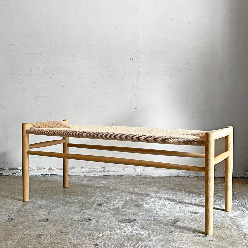 【自由が丘店】FDBモブラー FDB Mobler J83B ベンチ オーク材 ペーパーコード ヨーエン・ベクマーク Jorgen Baekmark 北欧家具 買取させていただきました。