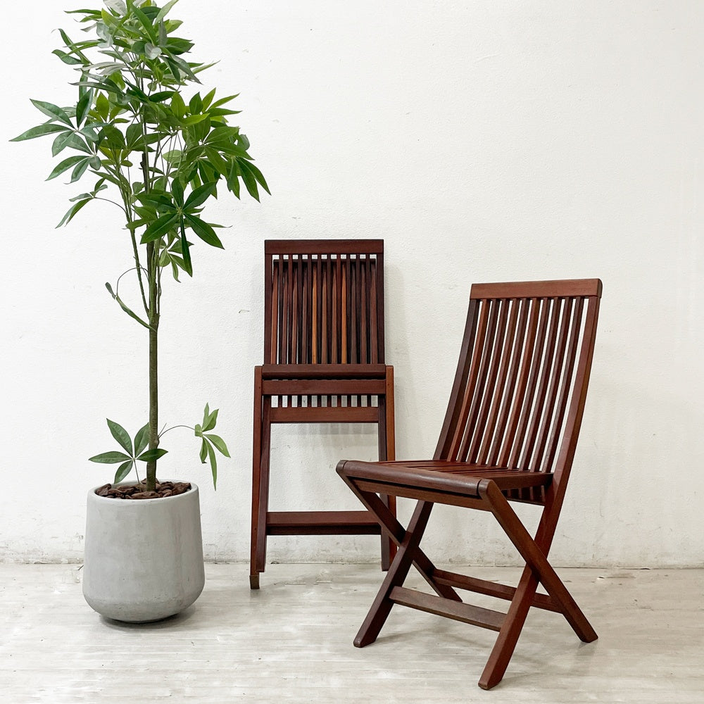 【祖師ヶ谷大蔵店】アジアン家具 チーク無垢材 ガーデンチェア フォールディング 折畳み リゾートスタイル 買取させていただきました。