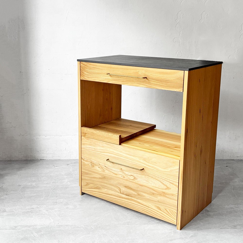 【下北沢店】ヒダコレ家具 HIDA Collection キッチンボード ニレ材 セラミック天板 買取させていただきました。