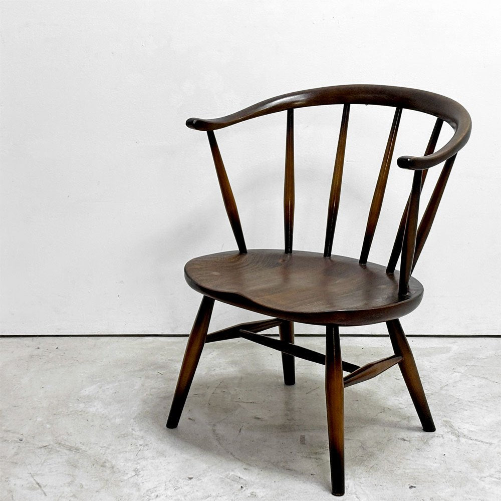 【祖師ヶ谷大蔵店】アーコール Ercol スモーカーズチェア Smoker's chair カウホーンチェア No.338 ラウンジチェア ビーチ×エルム材 ブルーラベル 英国 ビンテージ 希少 買取させていただきました。