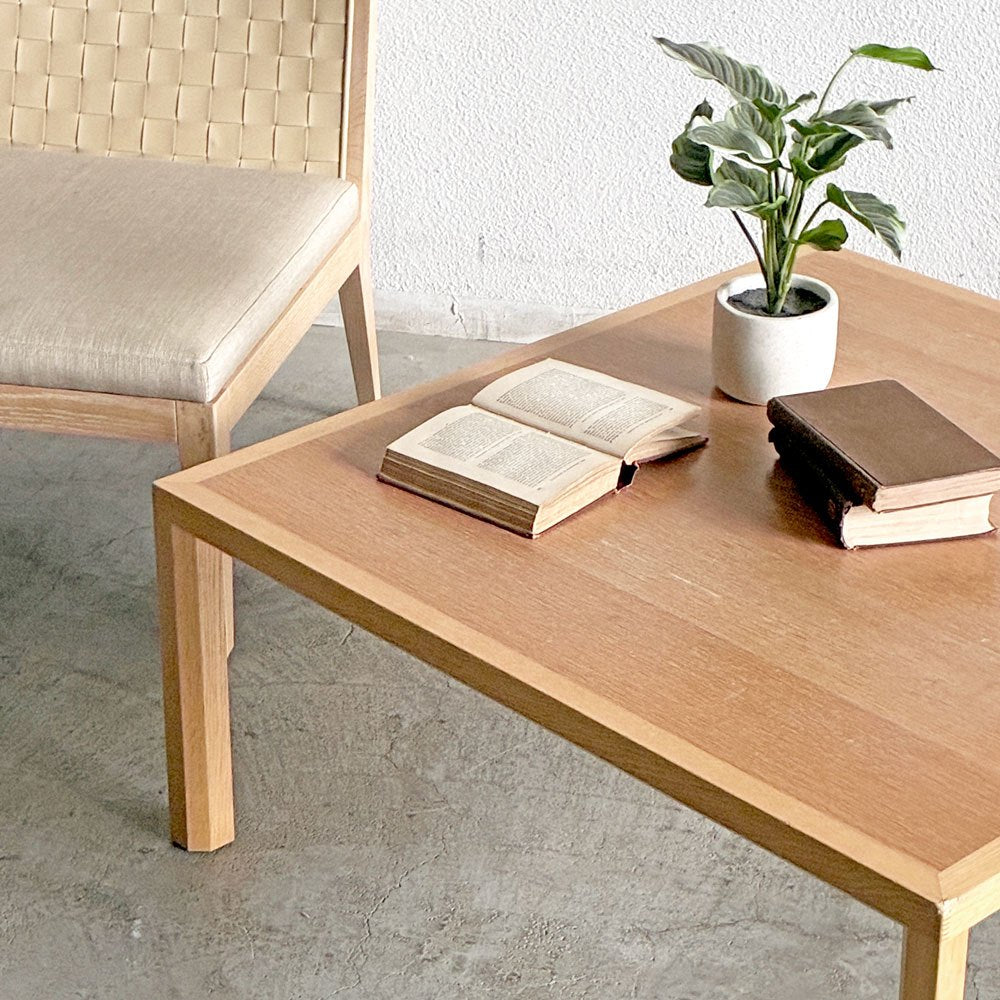 【登戸BASE店】カンディハウス CONDE HOUSE クァイエット QUIET センターテーブル ローテーブル W90cm 榎本文夫 ナラ材 ミニマルデザイン 買取させていただきました。