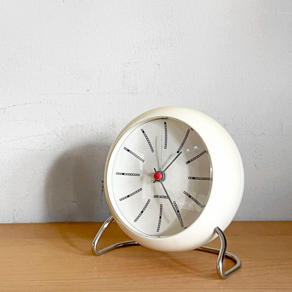 【自由が丘店】ローゼンダール ROSENDAHL バンカーズ テーブルクロック BANKERS Table Clock 置時計 ホワイト アルネ・ヤコブセン デンマーク 買取させていただきました。