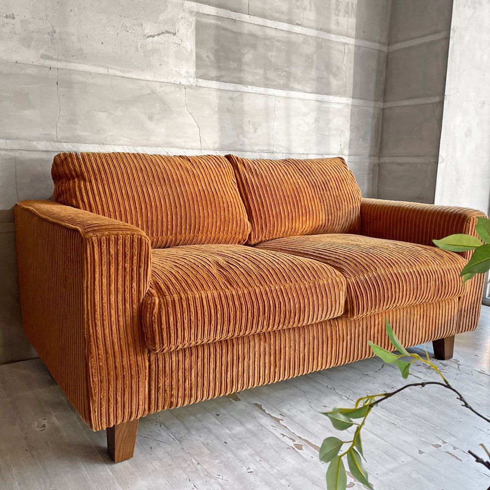 【学芸大学店】アクメファニチャー ACME Furniture ジェティ フェザー ソファ JETTY feather SOFA 2P AC-07 コーデュロイ マスタード  アッシュ材 買取させていただきました。