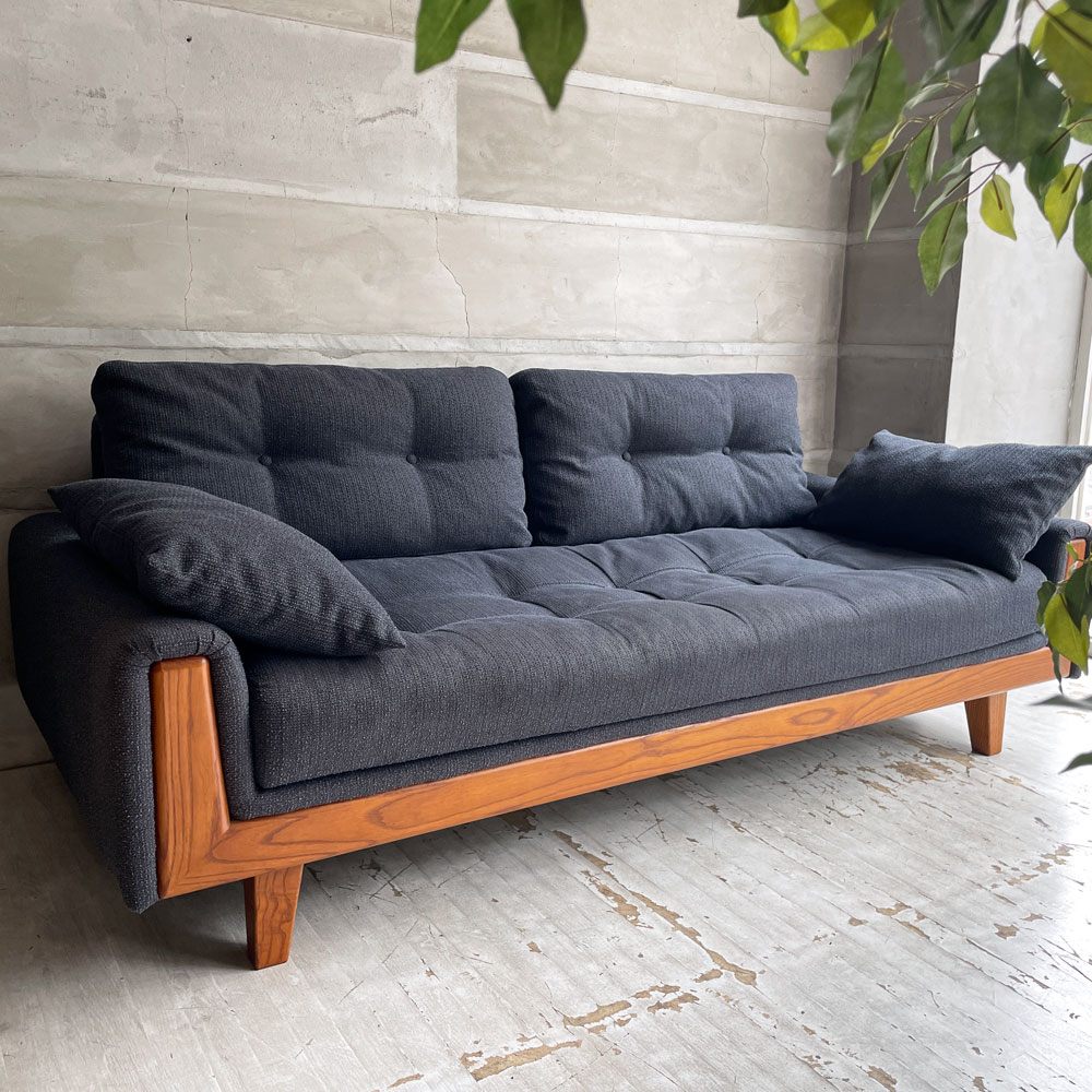 【学芸大学店】アクメファニチャー ACME Furniture ウィンダンフェザーソファ WINDAN Feather SOFA 3Pソファ ネイビー NAVY オーク材 3人掛け 買取させていただきました。