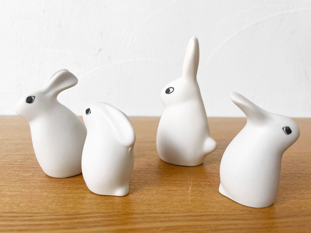 アラビア ARABIA ヘルヤ コレクション フィギア バニー Bunny うさぎ フィギュア オブジェ 4羽 陶製 ヘルヤ・リウッコ スンドストロム 北欧雑貨 廃番 希少 中古品 買い取りしました。