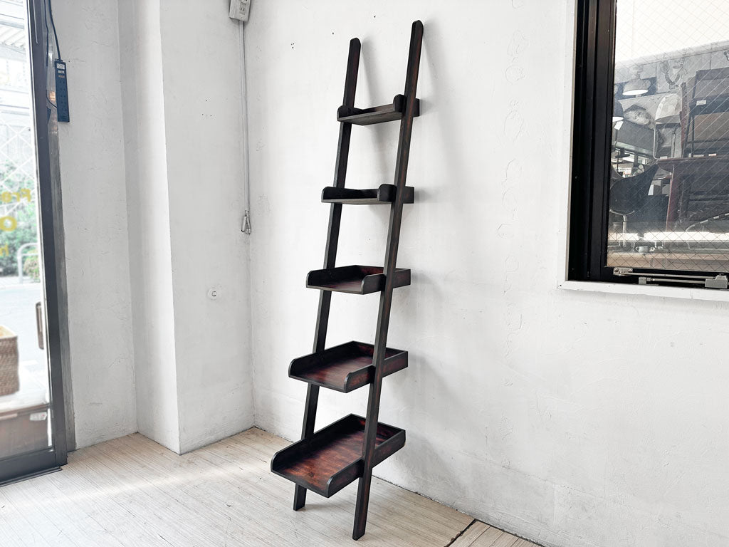 ビーカンパニー B-COMPANY ラダーシェルフ ウォールラック ディスプレイラック ビンテージスタイル ブラウン 5段 買い取りしました。