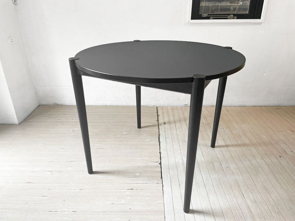 イデー IDEE ノヴァ NOVA ダイニングテーブル ラウンドタイプ ホワイトアッシュ材 ブラック×リノリウムトップ 中古品 買い取りしました。