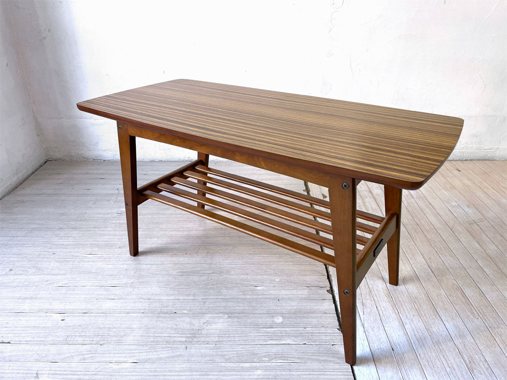 カリモク60 karimoku60 リビングテーブル 小 ラバートリー デコラトップ ウォールナットカラー ミッドセンチュリーデザイン 定価 : \55,220- 中古品 買い取りしました。