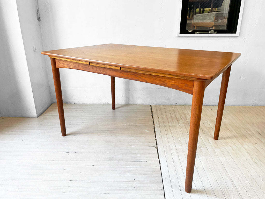デンマークビンテージ Danish Vintage チーク材 エクステンション EX ダイニングテーブル 伸長式 北欧家具 中古品 買い取りしました。